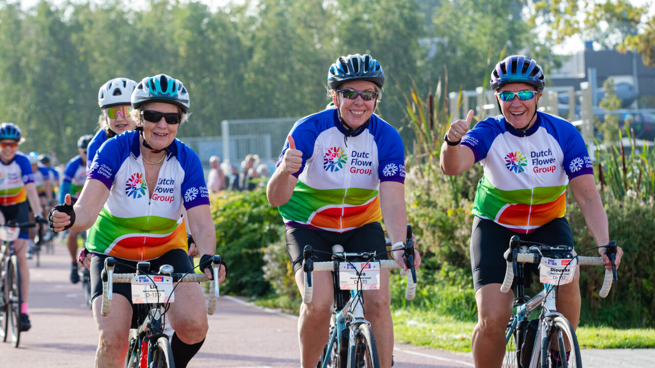 DFG cyclists at the start of Ride for the Roses 2026